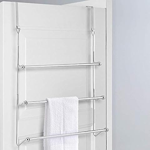 3 Tier Chrome Over Door Towel Rack Cover