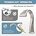 Bathroom Faucets 3 Hole Bathroom Sink Faucet with Pop Up Drain and Water Supply Hoses 8 Inch Waterfall Bathroom Faucet Two Handles for Vanity,Lavatory,Restroom,Commercial,Brushed Nickel