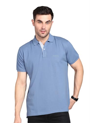 Image of 3BROS Men's Cotton Blend Half Sleeve Regular fit Comfortable Polo Neck T-Shirt (Pack of 1)