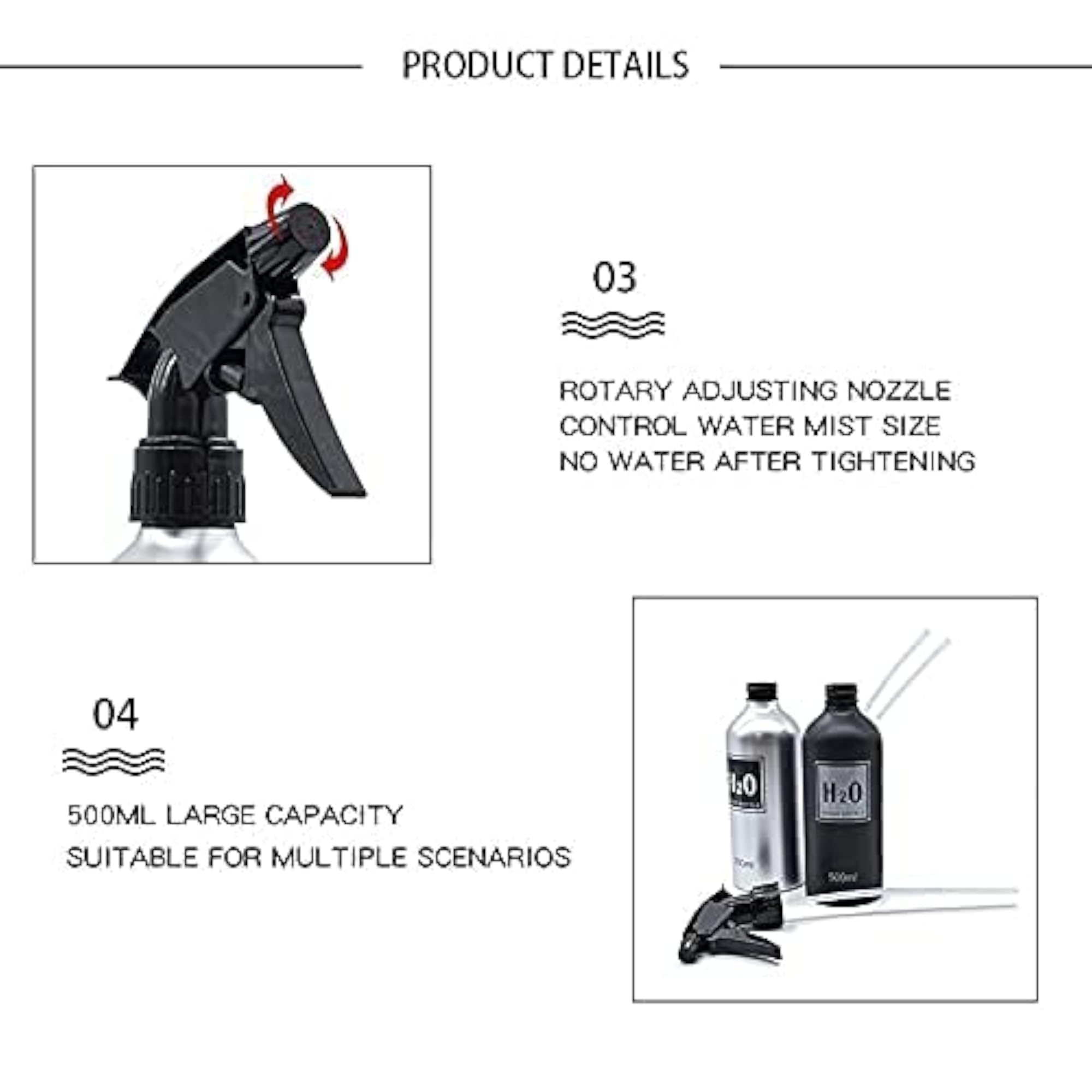 Pack of 3 Professional Barber Spray Bottles