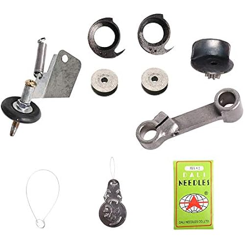 YUEWO Hand Heavy Duty Leather Sewing Machine Spare Parts(Bobbins/Bobbin Case/Chassis Gear/Hook Thread Tool/Take Thread Tool/Rewinding Set/Needle Bar Connecting Link/Rewinding Set/18 Gauge Needle)