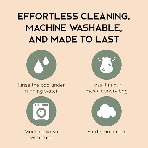 Greenzla Reusable Makeup Remover Pads - 20 Pack Organic Dark Charcoal Bamboo Cotton Pads with Mesh Laundry Bag, Cotton Travel Pouch, & Cotton Rounds Holder, Sustainable Face Wipes for All Skin Types