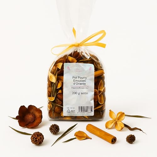 BRESEGHELLO - Pot Pourri EMOZIONI D'ORIENTE per Profumazione Casa 200 g - Pot Pourri con Fiori Secchi Profumati Fragranza Bouquet Zest