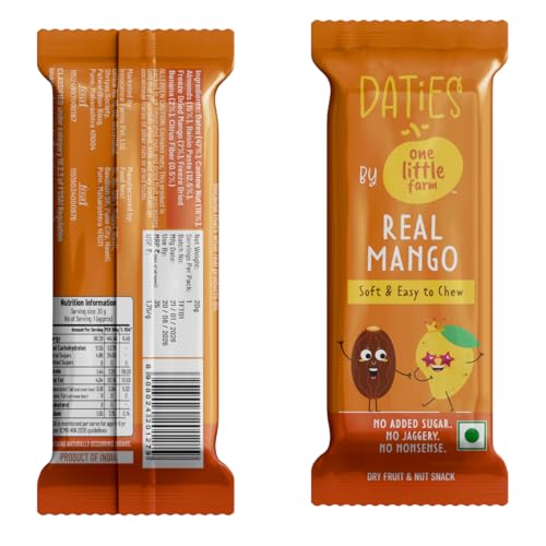 Image of Daties by One Little Farm - Combo Pack Date Bites | Made with Dates, Cashew & Almond | Clean-Label Healthy Snack for Little Ones | Soft and Easy to Chew | No Added Sugar or Jaggery | 20g Each (Pack of 16)