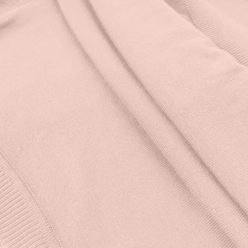 Women's Cardigan Sweater V Neck Lightweight Button Front Knit Tops Pink - image 6