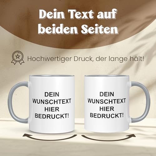 LIEBTASTISCH Personalisierte Tasse Mit Namen - Spülmaschinen- & Mikrowellengeeignet - In Deutschland Bedruckt - 330 ml - Beidseitig… – Ansicht 2