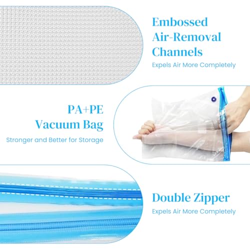 Image of Serplex 3D Printer Filament Vacuum Storage Bags & Electric Air Pump with 10 Filament Vacuum Storage Bags,2 Sliding Sealing Clips Moisture Protection for 1Kg,300x340mm