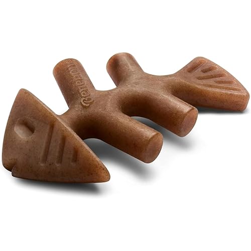 Benebone Fishbone Durable Dog Chew Toy for Aggressive Chewers, Re...