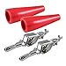 NTE Electronics 72-163-KIT2 Series 72-163 Croc Clip Kit, Contains 2 Clips, 2 Red Insulators, 10 Amp