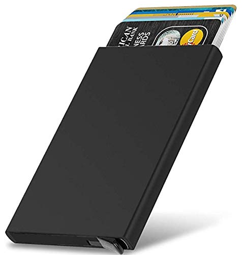 Image of VOGARD Black Metal Unisex RFID Protected Smart Pop Up Wallet (VOPOP06-Black & Silver -Pack 2)