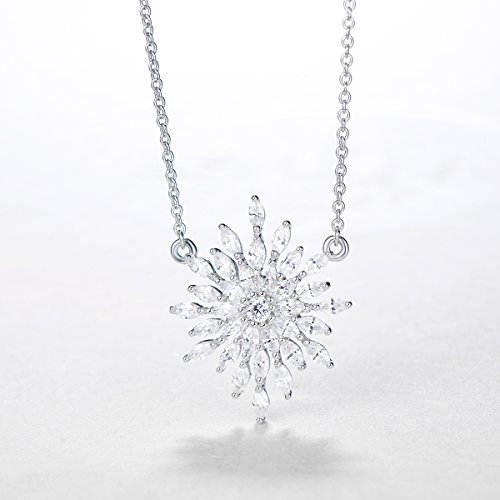 FANCIME Collana Fiocco di Neve Ciondolo Pendente