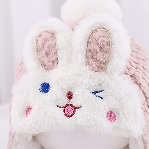 Image of XYX Crochet Earflap Pilot Hats Rabbit Ears Beanie Cap Winter Warm Knit Caps for Toddlers Baby Girls and Boys