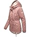 MARIKOO Damen warme Winterjacke mit kuscheliger verstellbarer Kapuze Manolya Terracotta Gr. L
