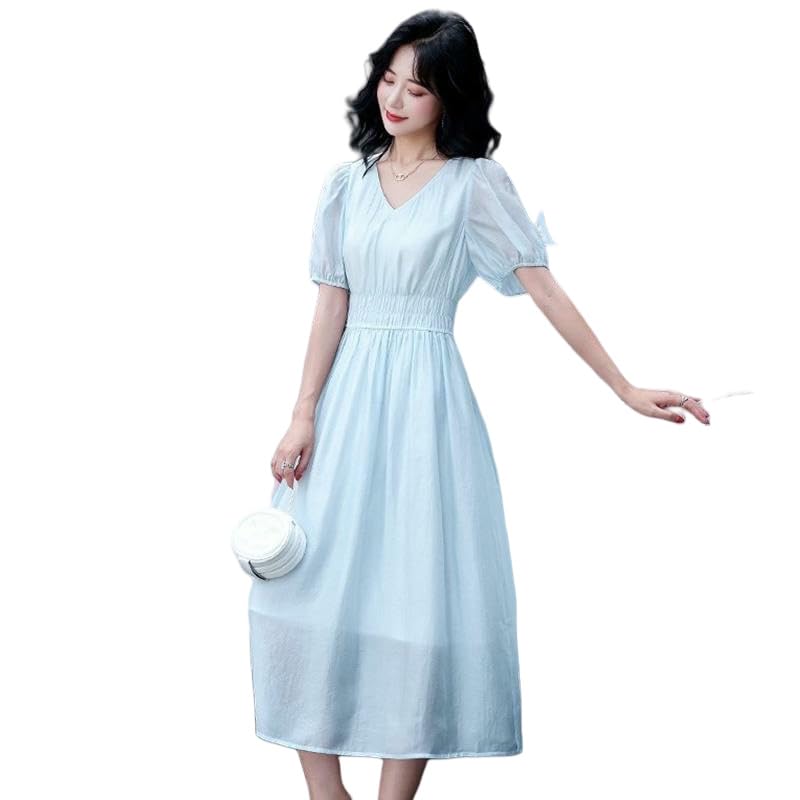 Robe d'été pour femme pour la plage anti-chaleur vêtement léger facile à enfiler