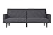 DHP Paxson 79 Inch Futon Sofa Bed, Upholstered Couch Sleeper with Diagonal Tufting, Mid-Century Modern, Dark Gray