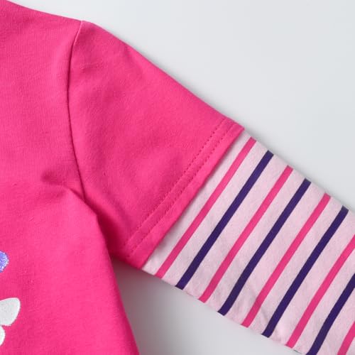 Image of VIKITA Girls Shirts Winter Long Sleeve Tops Print Tees for Girls,3-12 Years