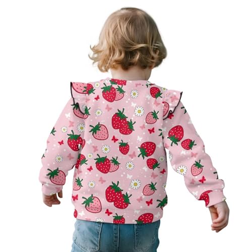 Girls Soft Stretchy Long Sleeve Shirts Ruffle Round Neck Cute Tops Daily Casual Outfits Stylish Tops for Children2