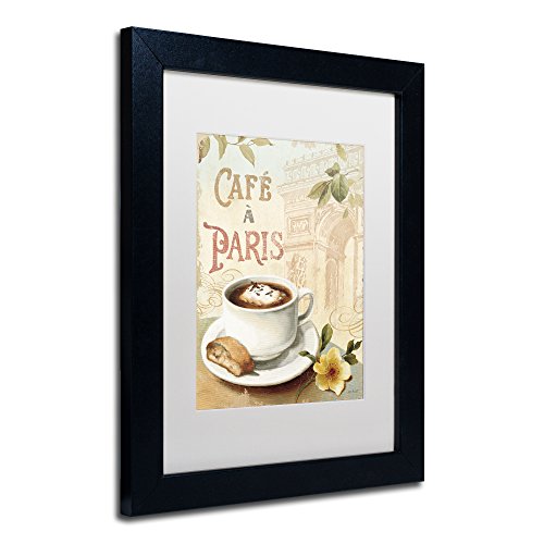 Cafe In Europe I Wall Decor By Lisa Audit, 11" X 14", Black Frame, White Matte #TOP1