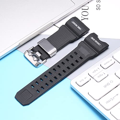 Image of Resin Replacement Watch Band Compatible with Casio GWG1000 GWG-1000GB Men's Sport Waterproof Watch Strap