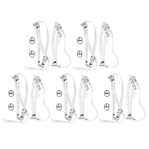 Fydun 10 Uds, Correas de Zapatos de tacón Alto, cinturón de Goma Desmontable, sujeción Antideslizante, Cuerdas de Repuesto para Zapatos, Cordones de Tobillo Cover
