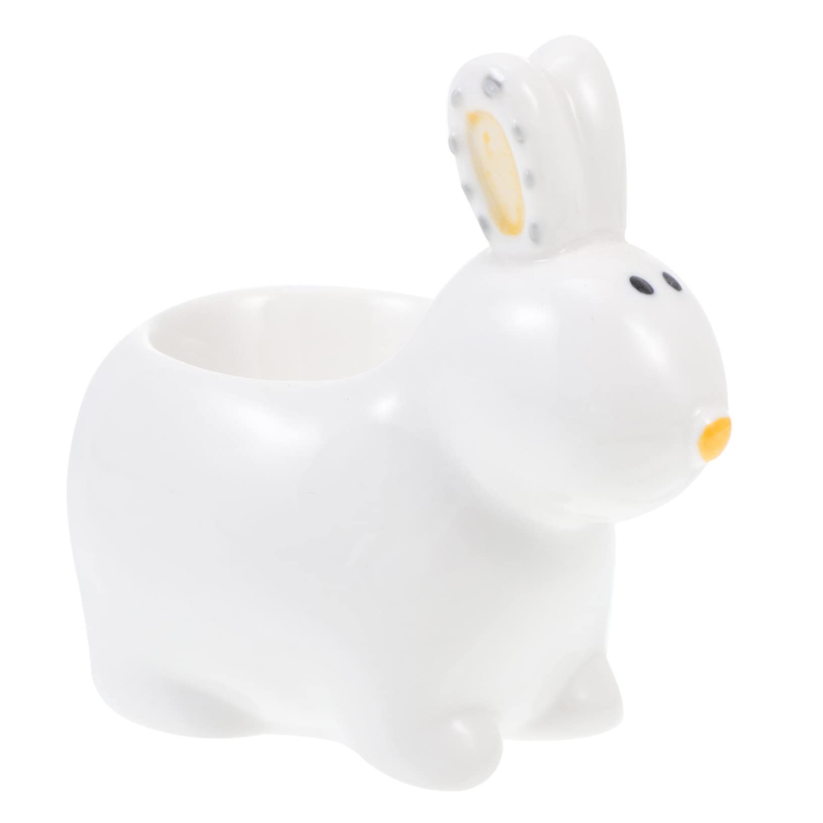 KICHOUSE Egg Ceramic Cup Rabbit Egg Plate Porcelain Cup Dinning Table Tray Delicate Decor for Home