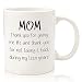 Gifts For Mom - Funny Mug: Thank You For Giving Me Life - Best Mom Gifts - Unique Mothers Day Present Idea For Her From Daughter, Son - Gag Birthday Gifts For Moms, Women - Fun Novelty Coffee Cup