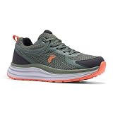 OrthoComfoot Men's Orthotic Waterproof Hiking Sneakers, Arch Support Trail Running Shoes for Flat Feet and Plantar Fasciitis, Shock Absorbing Midsole for Foot Fatigue, Army Green, Size 11