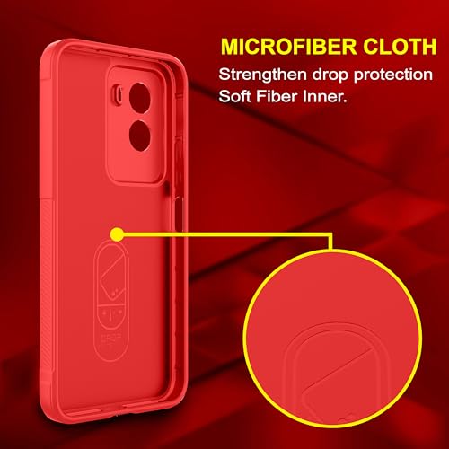 Image of Zapcase Back Case Cover for Poco M7 Plus 5G | Compatible for Poco M7 Plus 5G Back Cover | Liquid Silicon Magic Case with Camera Protection | Red