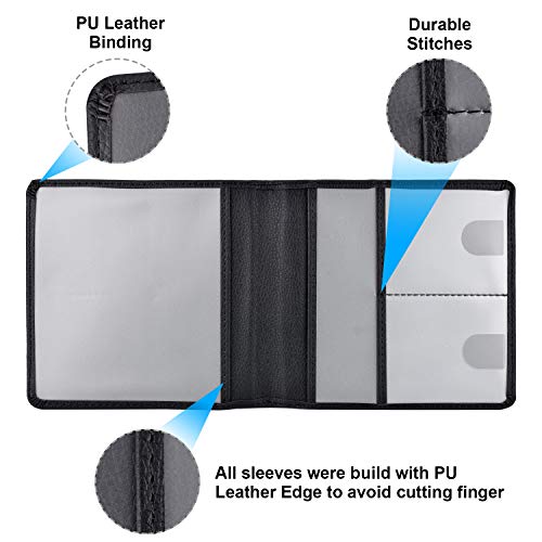 Cacturism Car Registration and Insurance Holder, Vehicle Glove Box Car Organizer Men Women Wallet Accessories Case for Cards, Essential Document, Driver License, Black - Thumbnail 2