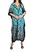 Miss Lavish London Long Kaftan Dress for Women - Summer Printed Plus Size Maxi Caftan, Beach Cover Up, Swimwear Coverup, Resort Wear, Lounge Party Dress, Hawaii Vacation Outfit- Teal- 2XL