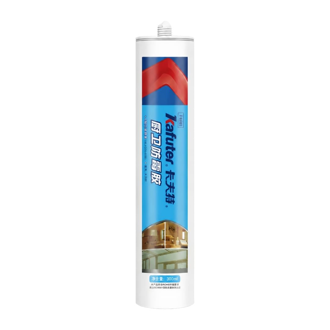 VIDOO Kafuter K-905 Cemento Juntas Blanco Resistente Moho Adhesivo Dureza Shore Cincuenta para Zócalo Fregadero Cocina Cartucho 300ml Pegamento - Blanco