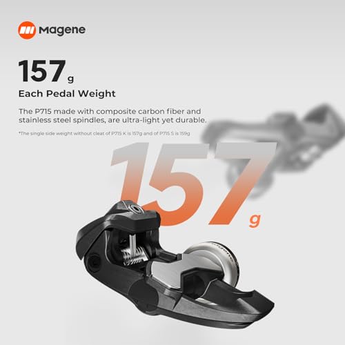 Magene P715 S Power Meter Pedals - ±1% Precision, 120h Battery Life, Seamless Bike Compatibility, ANT+ & Bluetooth for Cycling