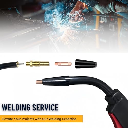 Image of 24PCS Flux Core Gasless Nozzle Welding Kit Flux Core Gasless Nozzle .030 inch & .035 inch Contact Tips Replacement MIG Welder Accessories,Compatible with Lincoln,Eastwood and more (.030 inch & .035 inch）