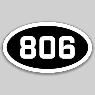 DHDM 806 Area Code Sticker Texas Lubbock Amarillo Plainview City Pride Love | 5-Inches by 3-Inches | Premium Quality Vinyl UV Resistant Laminate PD2650