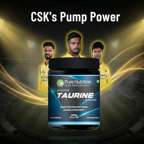 Image of Pure Nutrition L-Taurine Powder 200g | Premium Amino Acid Supplement | Boosts Muscle Recovery & Performance | Supports Energy, Heart Health, & Overall Wellness | Ideal for Fitness, Stamina, & Active Lifestyle