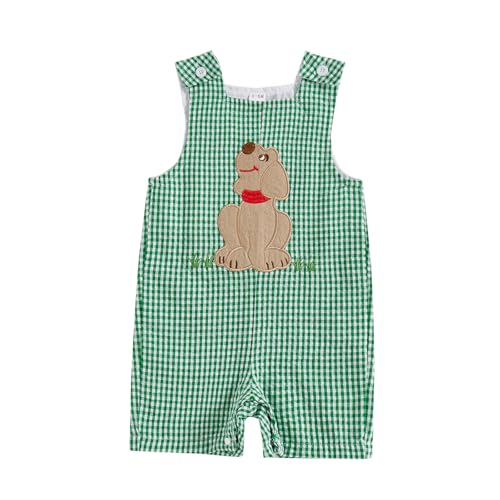Ayalinggo Toddler Boy Easter Outfit Bunny Carrot Embroidery Jumpsuit Sleeveless Overall Spring...