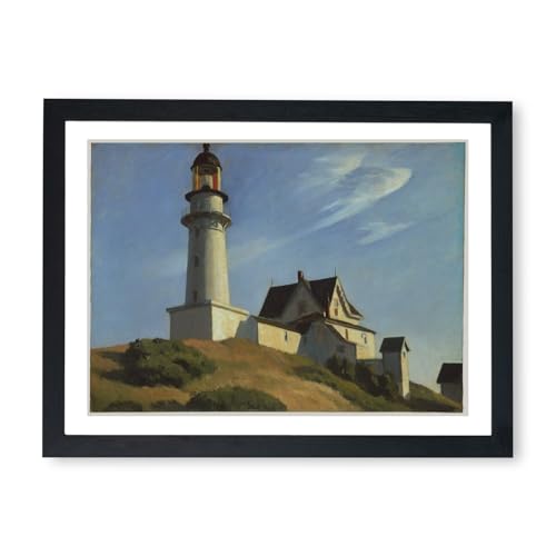 Phare à deux lumières Edward Hopper grande affiche encadrée déco murale