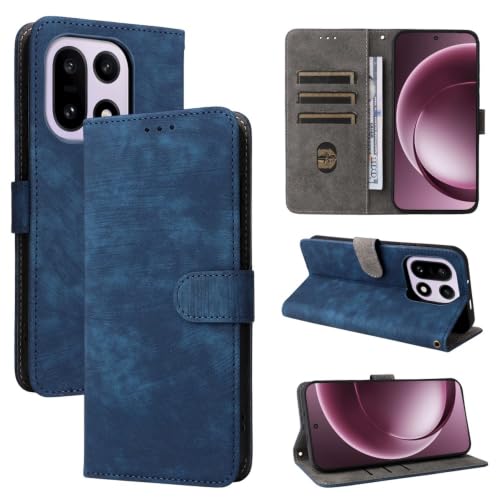 Étui portefeuille Nokia Skyline bleu clapet magnétique cuir