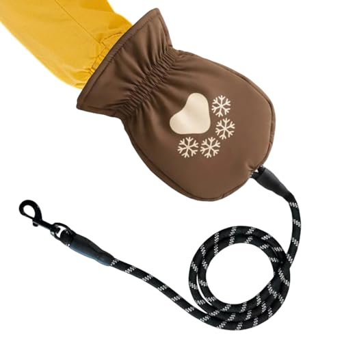 Winter Dog Lead | 20,66 cm Handwärmer, wärmeisolierend, wasserdicht, winddicht, Samt, Stoff, TPU, Sicherheitsleine für Hunde | Winter Outdoor Cold Weather Puppy Pet Owners