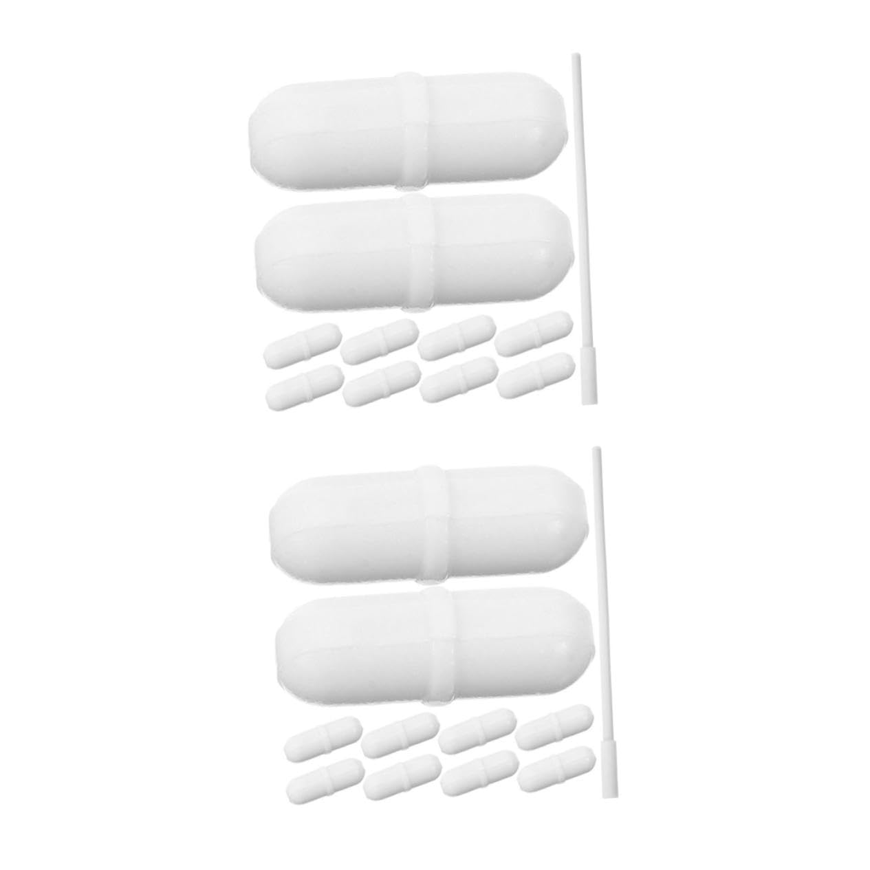 MAGICLULU 2 Sätze Teiliges Magnetisches Rührstab Mit Retriever Ptfe Beschichtete Weiße Stäbe Korrosionsbeständig Chemisch Inert Geeignet Für Labor Forschung 10 Stück * 2