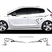 1 par de pegatinas de vinilo para coche con logotipo de Peugeot 208 306