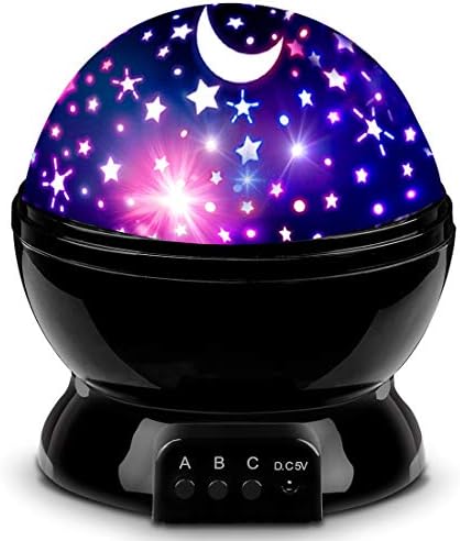 MOKOQI Dream Rotating Projection Lamp Star Projector Night Lights for Kids, Birthday Gifts for 1-4-6-14 Year Old Girl Boy Kids Bedroom, Glow in The Dark Stars Moon for Child Asleep Peacefully