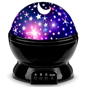 MOKOQI Star Projector Night Lights for Kids, Birthday Gifts for 1-4-6-14 Year Old Girl Boy Kids Bedroom, Glow in The Dark Stars Moon for Child Asleep Peacefully