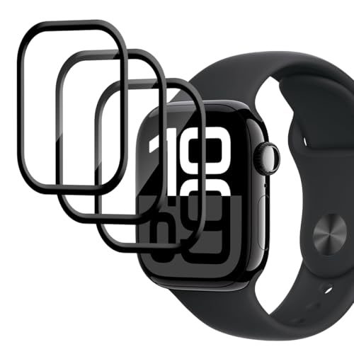 GEEMEE für Panzerglas Schutzfolie für Apple Watch Series 11 46mm, 3 Stück Flexible Schutzfolie HD Folie Anti-Bubble Einf...