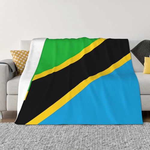 Couverture légère drapeau Tanzanie au design imprimé d'une finition haut de gamme - 4