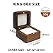 WisePoint Wooden Ring Box, Mini Engagement Ring Holder Box with Single Slot, Square Wedding Rings Box for Rings, Elegant and Retro RingHolder Box for Wedding, Ceremony (white)