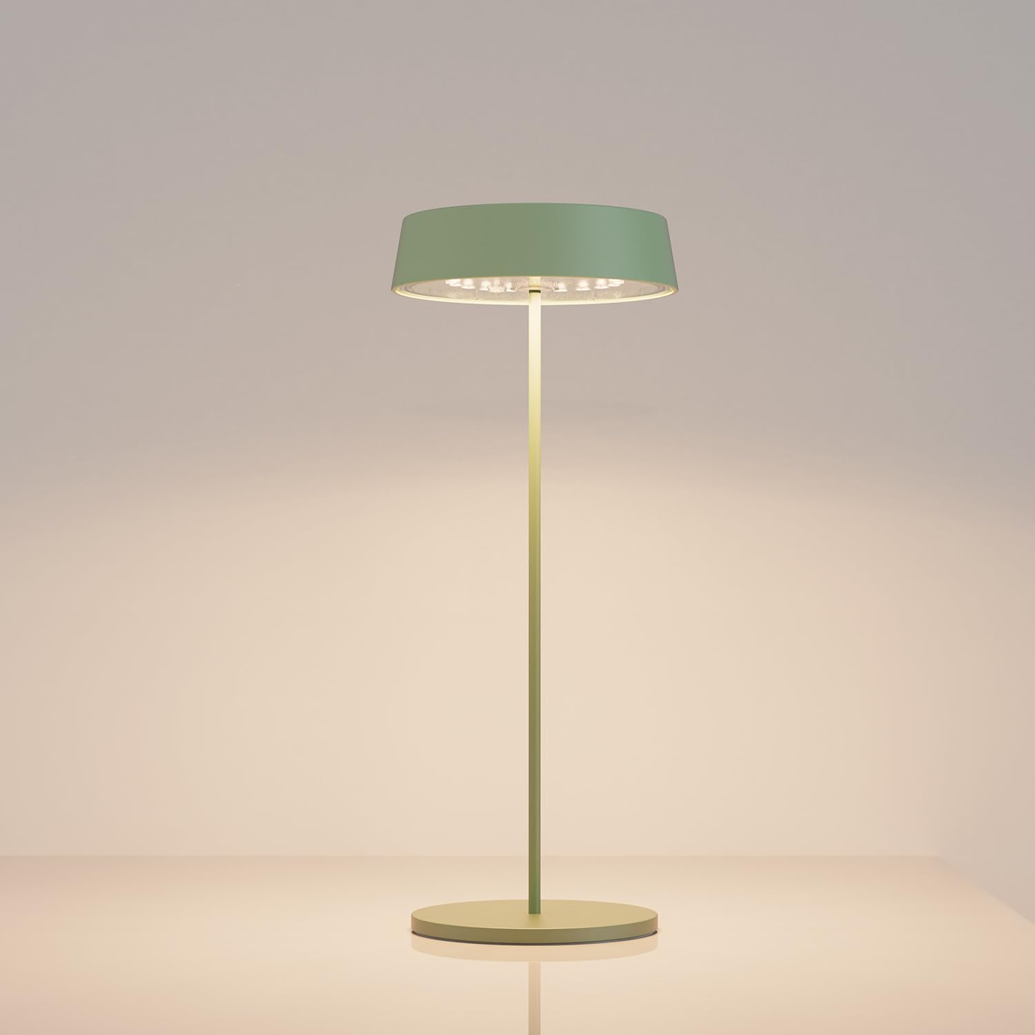 Palmina 901,lampade da tavolo senza fili,lampade da tavolo ricaricabili E Dimmerabile In Alluminio,abat jour senza fili 4400mah,Protezione IP54,luce da tavolo esterno/Interno/Verde