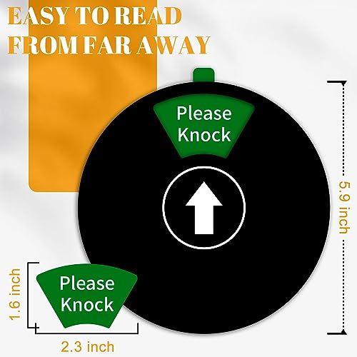 Image of Office Door Sign- Do Not Disturb /Out of Office /Please Knock /In a Meeting /Working Remotely /Back Soon, Rotating Privacy Door Sign Conference, 6 Inch, Black
