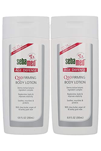 Set of 2 Sebamed Age Defense Q10 Firming Body Lotion Anti-Aging Moisturizer With Shea butter and Argan Oil 6.8 Fluid Ounces (200 Milliliters) Value Pack