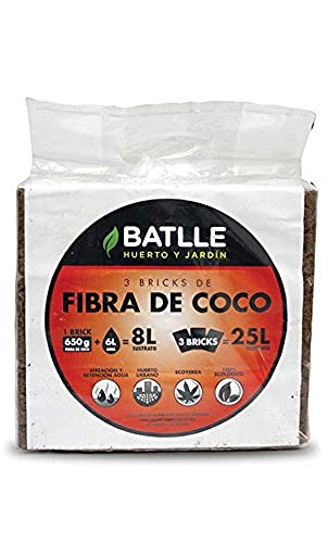 Brick De Fibra De Coco 650 G - 8L - Pack 3 Unidades